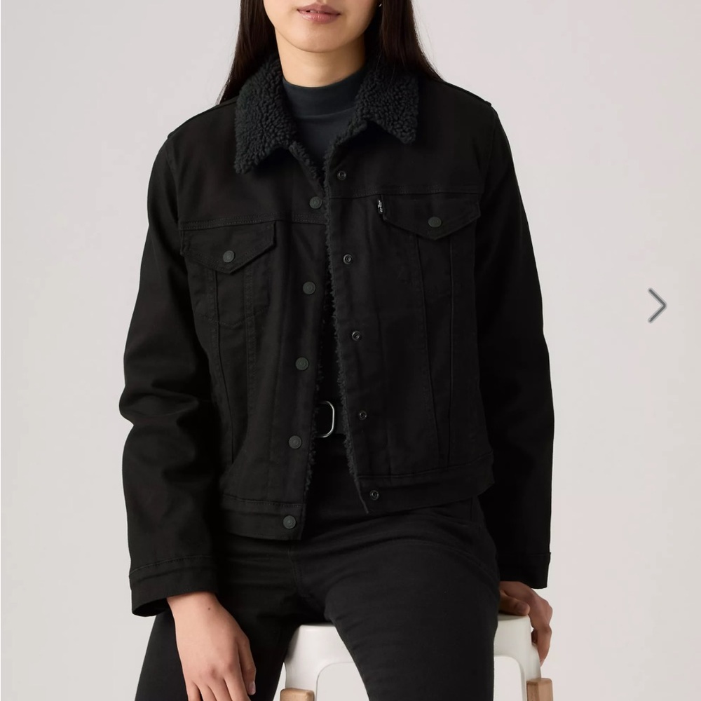 Levi's Original Black Sherpa-Lined Jacket